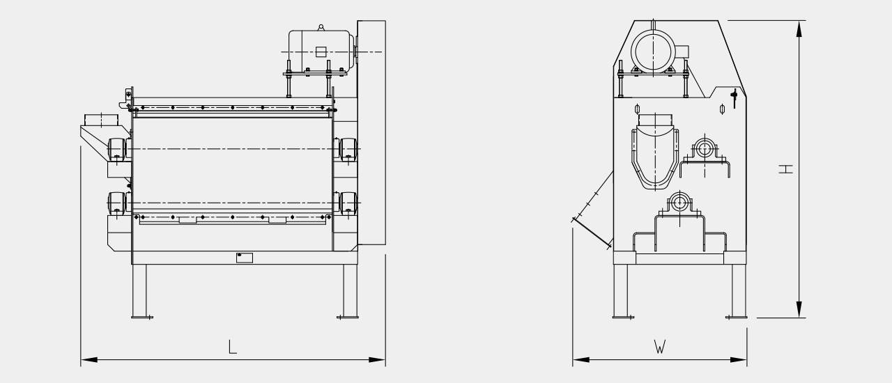 Double Shaft Intensive Dampener drawing